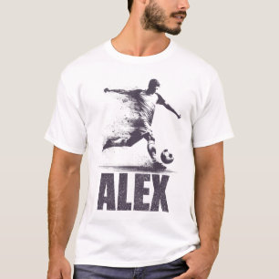 Alex Voetbaljongens Gepersonaliseerde Voornaam Ale T-shirt