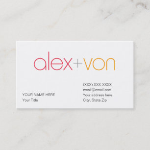 alex von Business Card Template (w/ adres) Visitekaartje