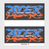 Alex Vorname Name Graffiti Aufkleber Sticker (Vel)