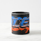 Alex Vorname Name Graffiti blue orange Tasse Mok (Midden)
