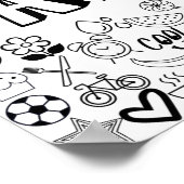 'ALEXA' Color-it-Yourself-contourontwerp Poster (Hoek)