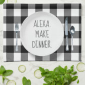 Alexa Command Humor op Buffalo-pad Theedoek (Gevouwen)