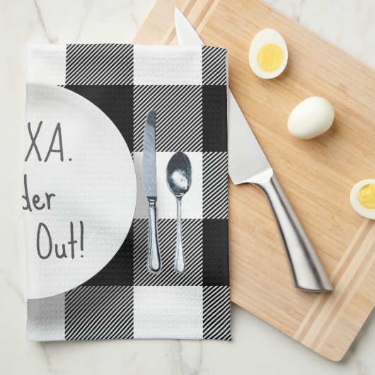 Alexa Command Humor op pad Theedoek (Quarter Fold)