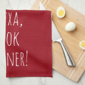 Alexa Command humor op rood Theedoek (Quarter Fold)