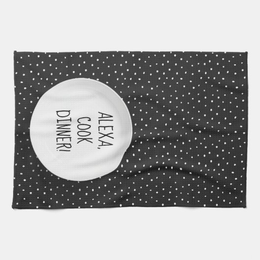 Alexa Command humor op stippen Theedoek (Horizontaal)