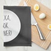 Alexa Command humor voor het kookdiner Theedoek (Quarter Fold)