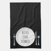 Alexa Command humor voor het kookdiner Theedoek (Verticaal)