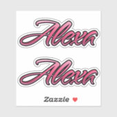 Alexa faded pink Aufkleber Sticker Stickerset (Vel)