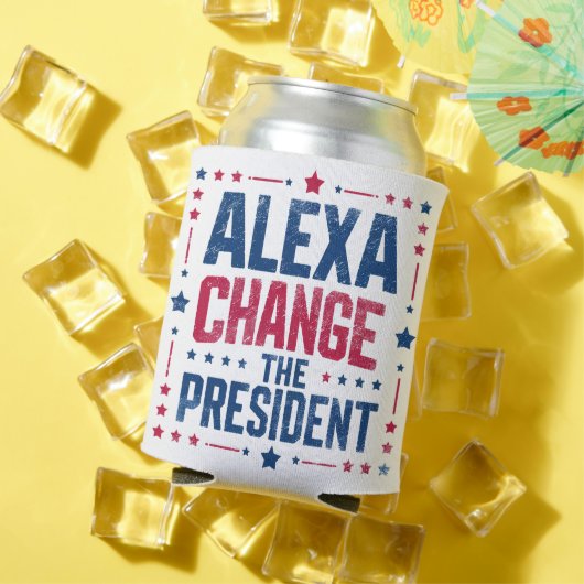 Alexa Verander het President Grappig Politiek Blikjeskoeler (Insitu Zomer)