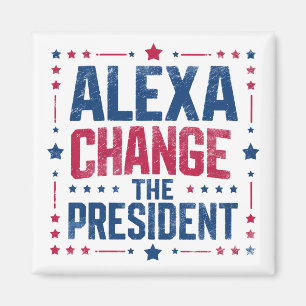 Alexa Verander het President Grappig Politiek Magneet