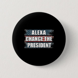 Alexa wijzigt het President Funny Trump Ronde Button 5,7 Cm