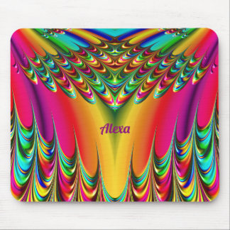 ALEXA ~ Zany Heet Geel, Blauw, Groen en Roze Muismat