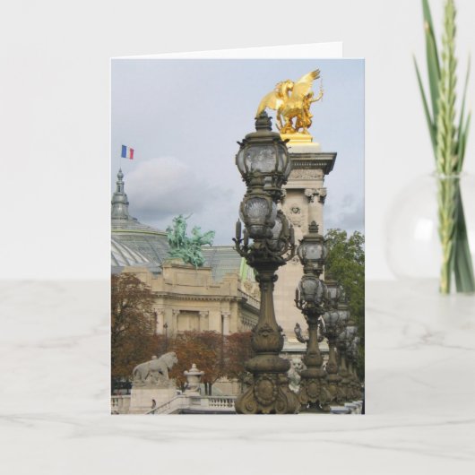 Alexander Bridge View Parijs Kaart (Voorkant)