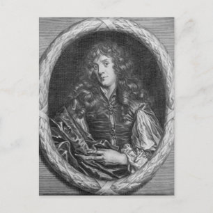 Alexander Browne, gegraveerd door Pieter de Jode Briefkaart