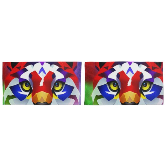 Alexander Cat koning kussenslopen paar (Voorkant-Set)