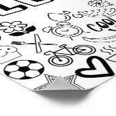 'ALEXANDER' Color-it-Yourself-contourontwerp Poster (Hoek)