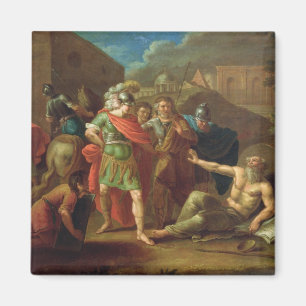 Alexander de Grote bezoekt Diogenes op Korinthe Magneet