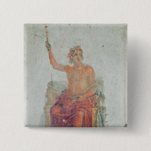 Alexander de Grote, misschien als Zeus Vierkante Button 5,1 Cm