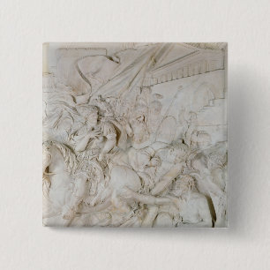 Alexander de Grote Vierkante Button 5,1 Cm