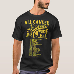 Alexander de Grote Wereld Tour geschiedenis T-shirt