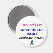 Alexander Disease Awareness Magnet Équipe Olivia (Recto/Verso)
