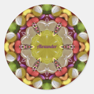 ALEXANDER ~ EENVOUDIGER SNOEP ~ Klassieke ronde St Sticker