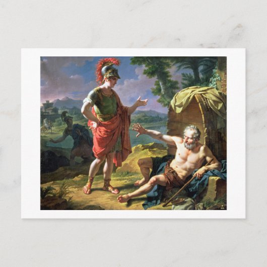 Alexander en Diogenes, 1818 (olie op canvas) Briefkaart (Voorkant)
