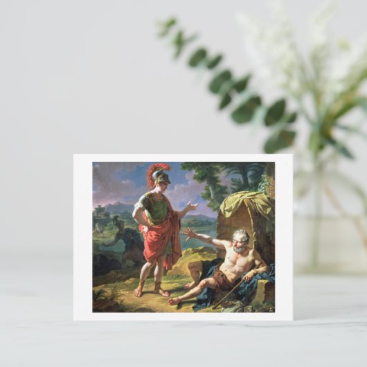 Alexander en Diogenes, 1818 (olie op canvas) Briefkaart (Staand voorkant)