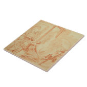 Alexander en Thais op hun dronken overstroming Tegeltje (Zijkant)