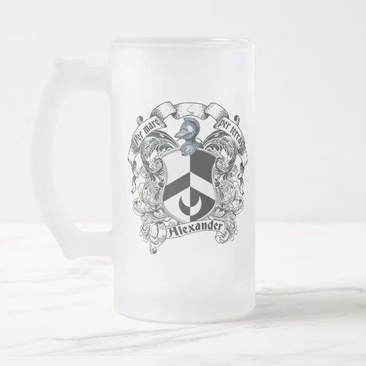 Alexander Family Crest Matglas Bierpul (Links)