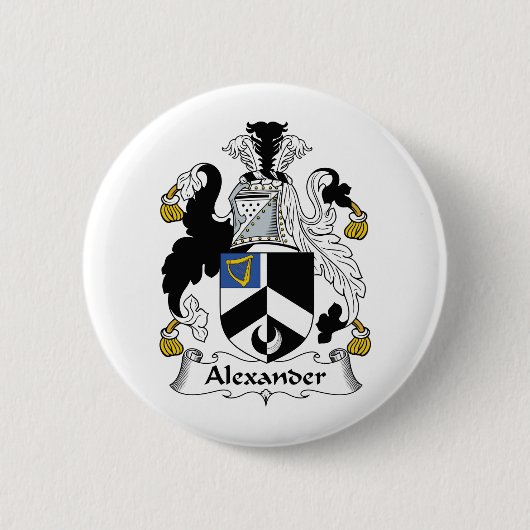 Alexander Family Crest Ronde Button 5,7 Cm (Voorkant)
