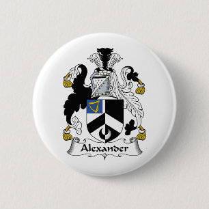 Alexander Family Crest Ronde Button 5,7 Cm