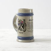 Alexander Family Crest Stein Bierpul (Voorkant links)