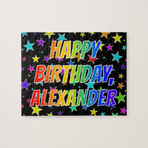 "ALEXANDER" First Name, Fun "HAPPY BIRTHDAY" Legpuzzel