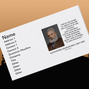 Alexander Graham Bell Nacht Meer Rustige Tijd Werk Visitekaartje