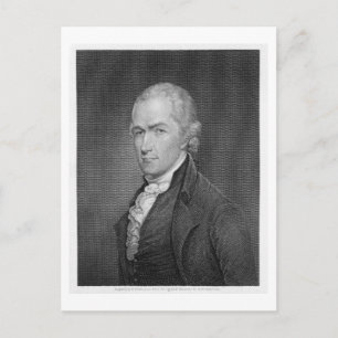 Alexander Hamilton (1757-1804), gegraveerd door Jo Briefkaart