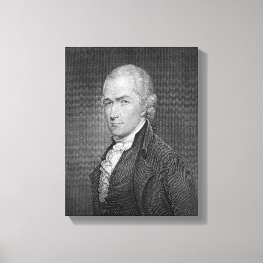 Alexander Hamilton (1757-1804), gegraveerd door Jo Canvas Afdruk (Voorkant)