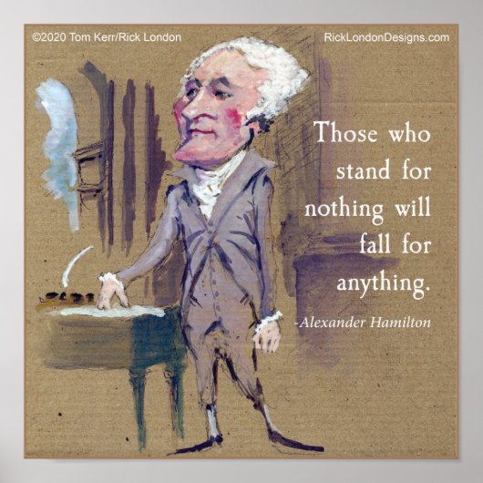 Alexander Hamilton & affiche de citation d'art (Devant)