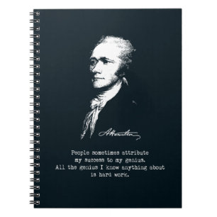 Alexander Hamilton citaat. Succes, genie. Notitieboek