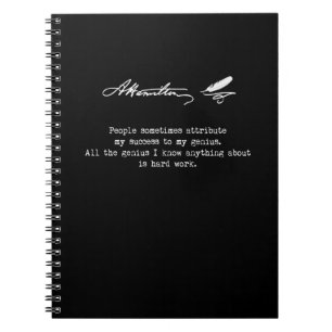 Alexander Hamilton citaat. Succes, genie. Notitieboek
