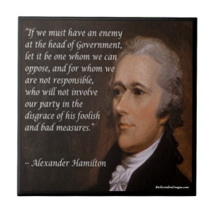 Alexander Hamilton "Enemy Leader" keramische Tegel Tegeltje