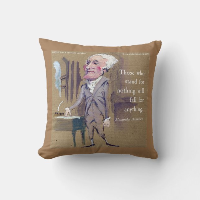 Alexander Hamilton et Citation Coussin (Recto)
