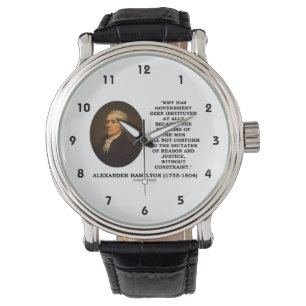 Alexander Hamilton Government Passion Constraint Horloge