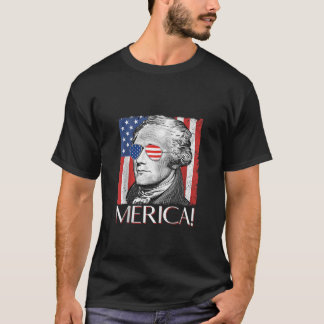 Alexander Hamilton Merica Patriot Amerikaanse Vlag T-shirt
