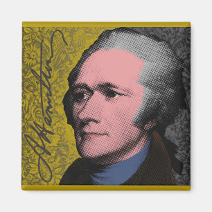 Alexander Hamilton Pop Art Portret Magneet