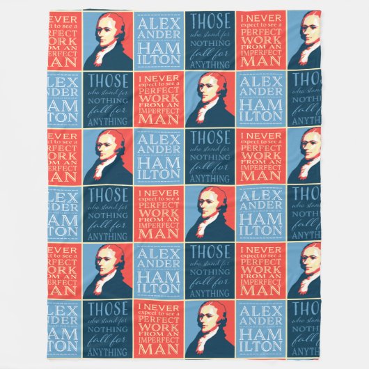 Alexander Hamilton Quotations Fleece Deken (Voorkant)