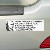 Alexander Hamilton Quote Bumpersticker (Op auto)