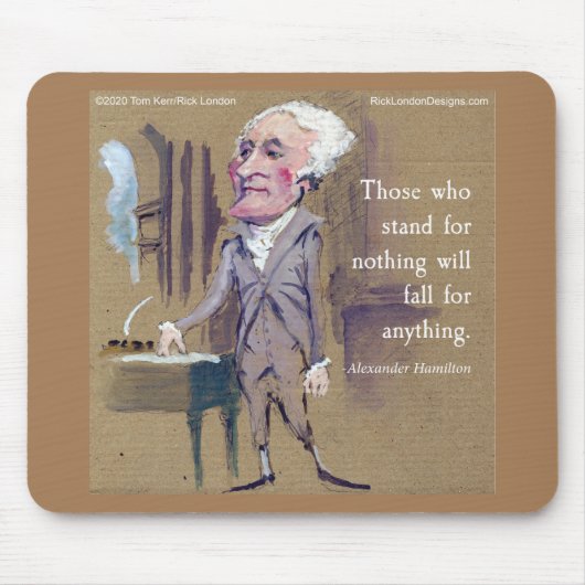 Alexander Hamilton & Quote Muismat (Voorkant)
