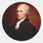 Alexander Hamilton Ronde Sticker (Voorkant)