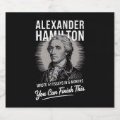 Alexander Hamilton schreef 51 essays in 6 maanden Bier Etiket (Enkel label)